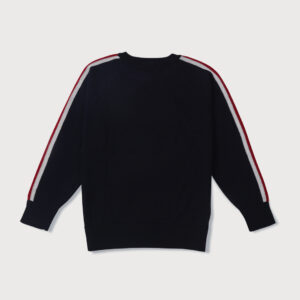 Gini & Jony Boys Navy Blue Solid Woven Sweater