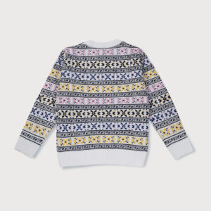 Gini & Jony Boys Multi Colour Geometric Pattern Woven Sweater