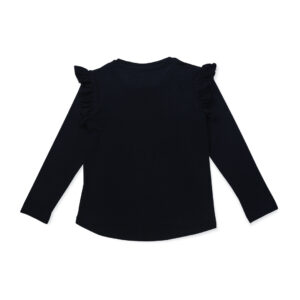 Gini & Jony Girls Navy Blue Printed Knits Knits Top