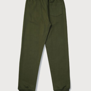 Gini & Jony Boys Olive Green Solid Knits Track Pant