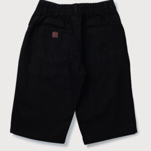 Gini & Jony Boys Black Solid Denim Bermuda