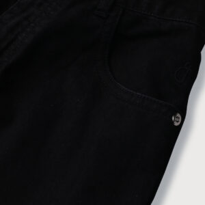 Gini & Jony Boys Black Solid Denim Bermuda