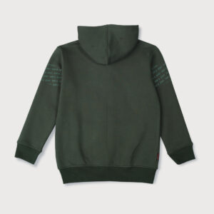 Gini & Jony Boys Dark Green printed Woven Knits Jacket