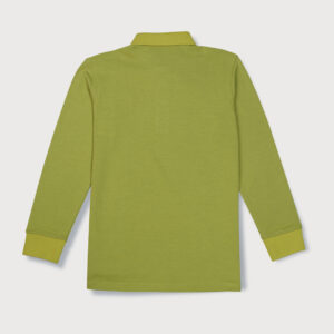 Gini & Jony Boys Light Green Solid Woven Polo T-Shirt