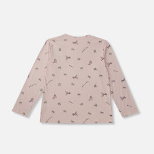 Gini & Jony Girls Peach Printed Knits Knits Top