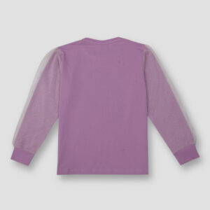 Gini & Jony Girls Purple Printed Cotton Knits Top