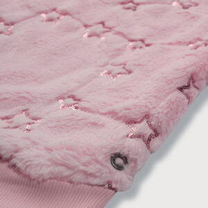 Gini & Jony Girls Pink Embellished Woven Sweat Shirt