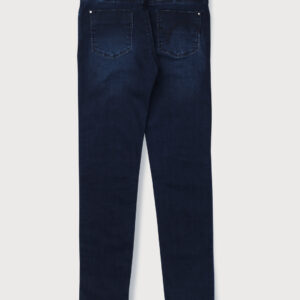 Gini & Jony Girls Dark Blue Solid Denim Jeans