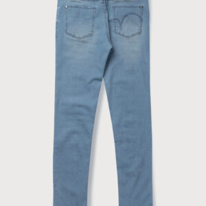 Gini & Jony Girls Light Blue Solid Denim Jeans