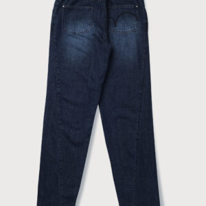 Gini & Jony Girls Dark Blue Solid Denim Jeans