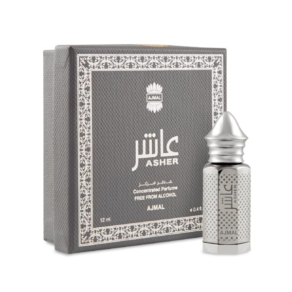 AJMAL Asher Attar Oil| Floral & Oudh Fragrance | Unisex Non-Alcoholic | Long Lasting Attar Men & Women - 12 Ml - Image 3