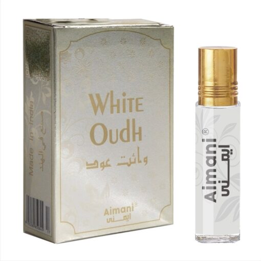 Aimani White Oudh Musk Tahara 6ml Attar | Unisex | Original & 24 Hours Long Lasting Fragrance | Most Wanted Arabian Aroma