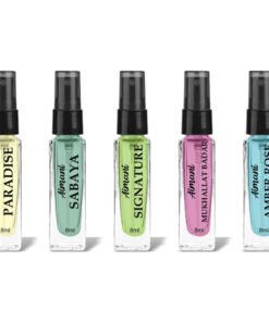 Aimani Men & Women Trial Pack Of 5 X 8ML Paradise, Sabaya, Signature, Mukhallat Badar, Amber Rose